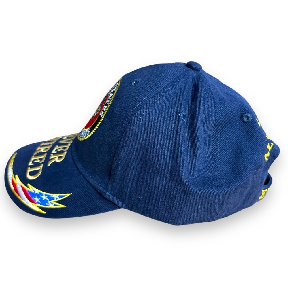 U.S. Marine Corps Never Retired Cap Baseball Strapback Hat Military Navy‎ Blue - Picture 2 of 7